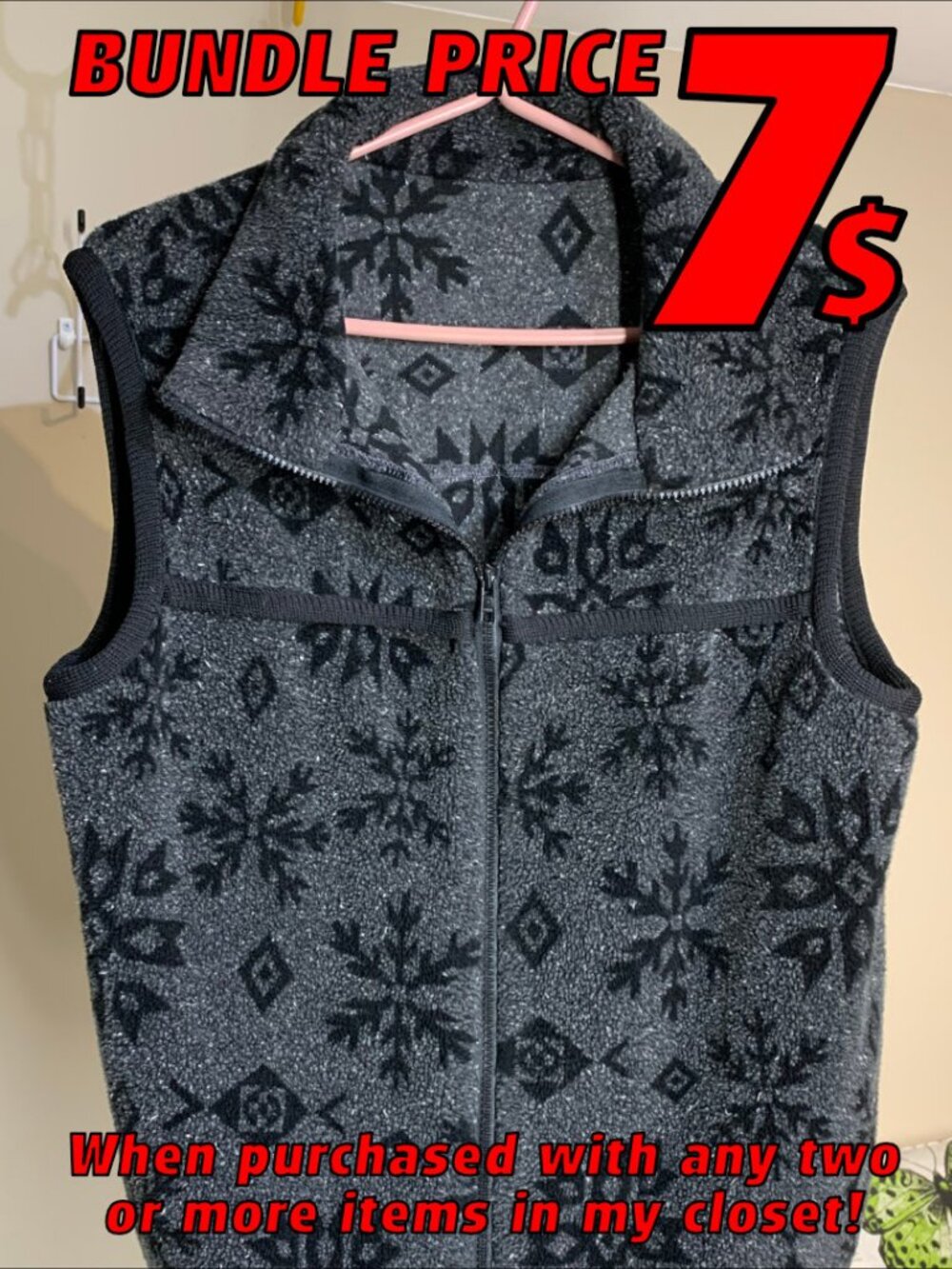 UNIQUE Handmade Sleeveless Fleece Jacket